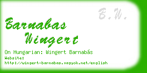 barnabas wingert business card
